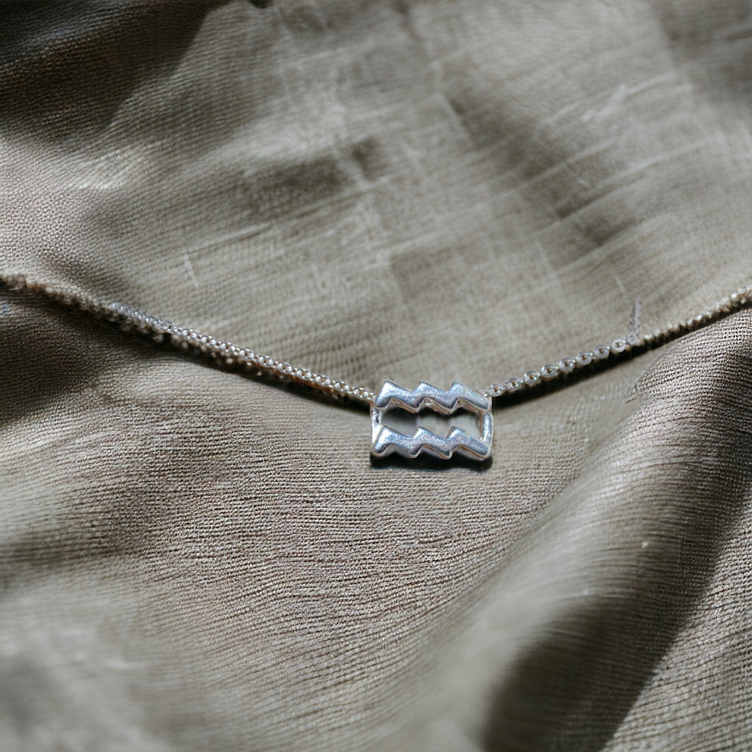 Zodiac Charm Necklace- Aquarius