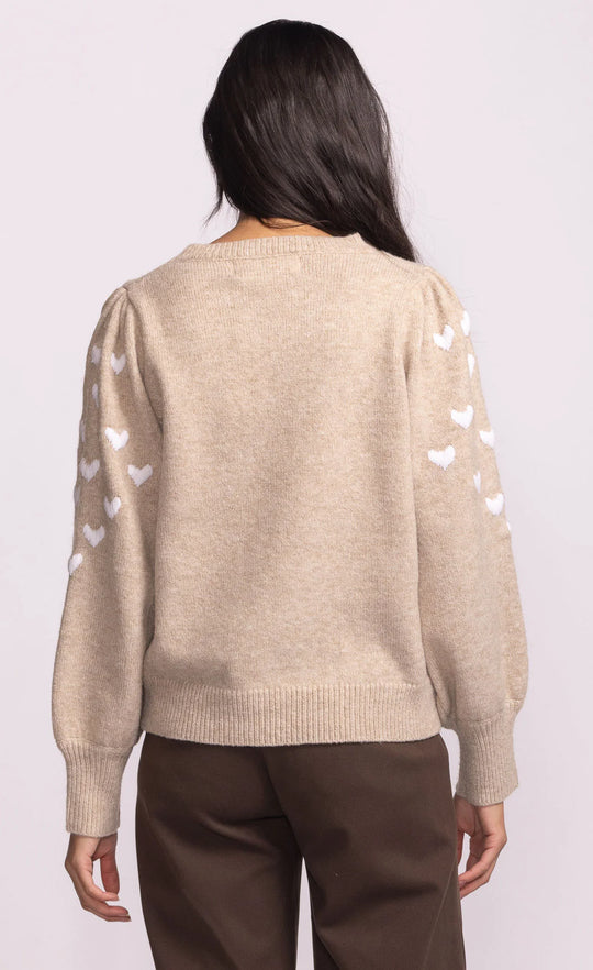 Revello Heart Sweater Beige