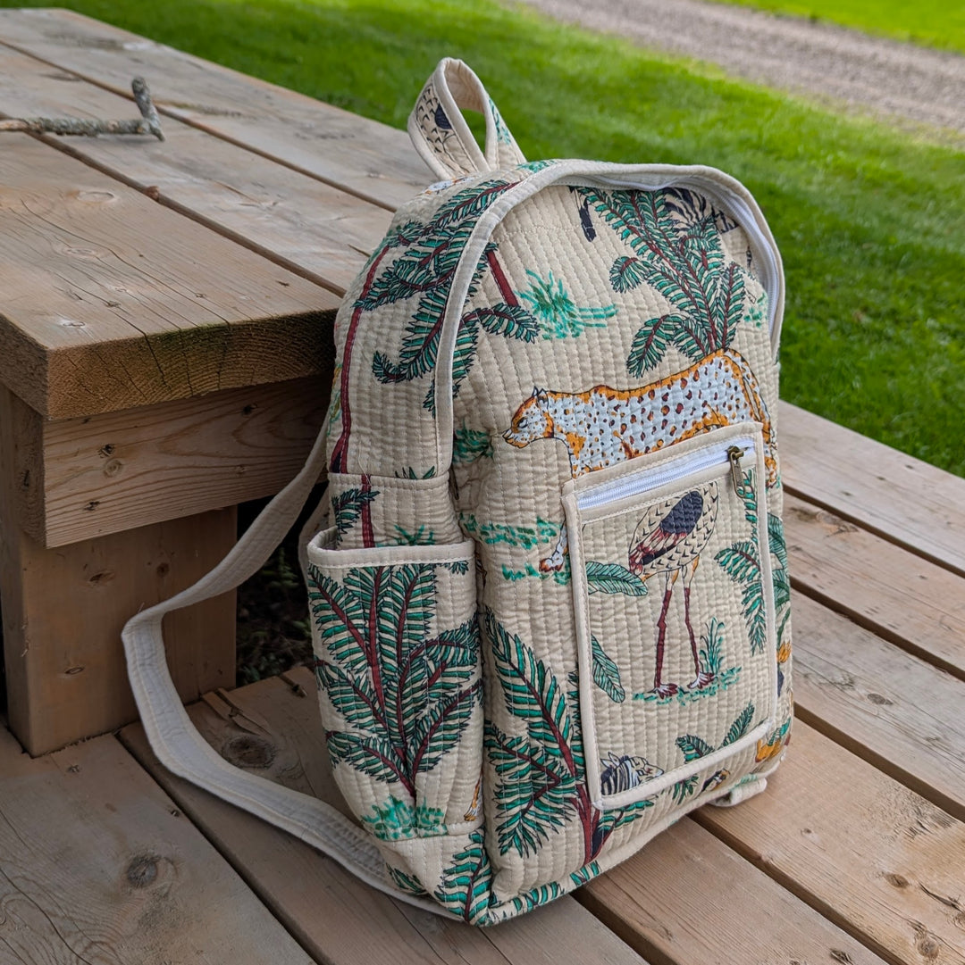 Quilted Cotton Backpack