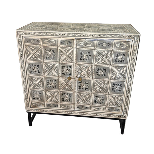 Rajasthani Style Mango Wood Sideboard with Iron Legs