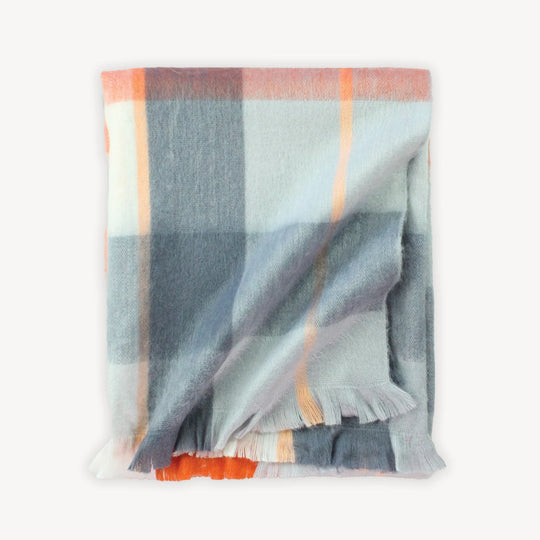 Large Check Alpaca Throw