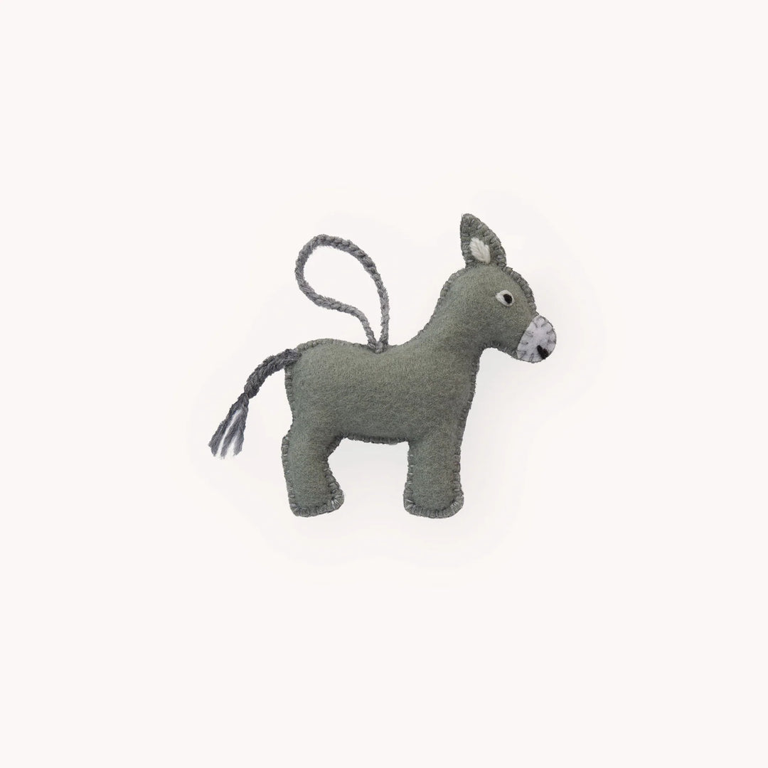 Hand Embroidered Ornament - Donkey