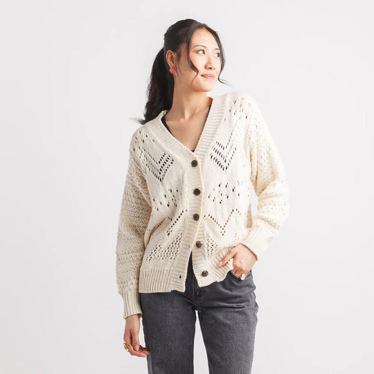Crochet Button Front Cardigan