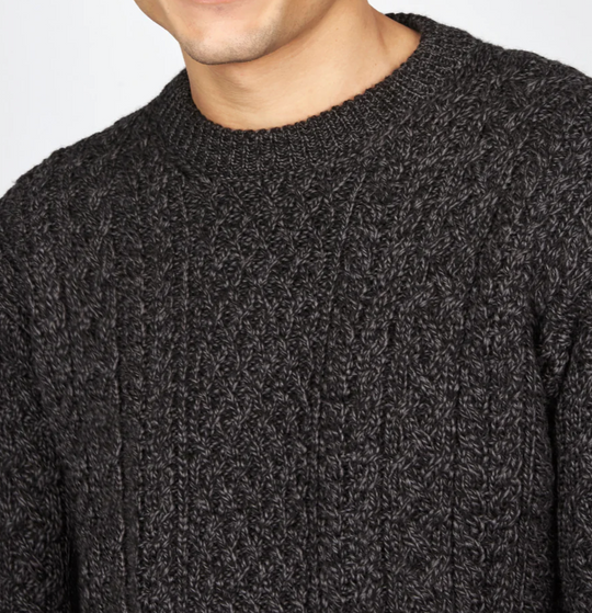 Cuileann Aran Crew Neck Sweater Anthracite