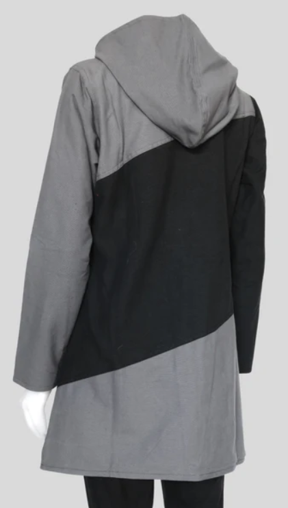 Multi Flower Canvas Fleece Lined Hoody Jacket