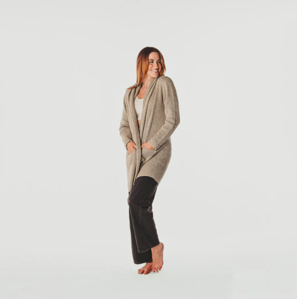 Mia Alpaca Sweater - Beige Melange