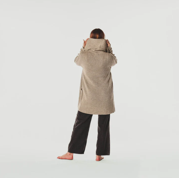 Mia Alpaca Sweater - Beige Melange