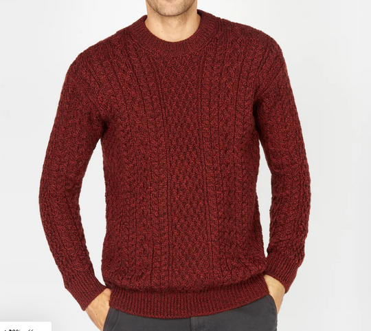 Pull à col rond Fearnóg Aran - Silver Marl