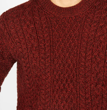 Pull à col rond Fearnóg Aran - Silver Marl