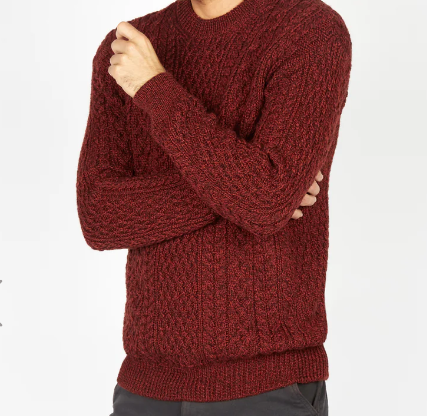 Pull à col rond Fearnóg Aran - Silver Marl