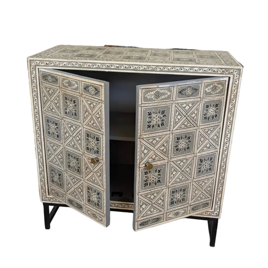 Rajasthani Style Mango Wood Sideboard with Iron Legs