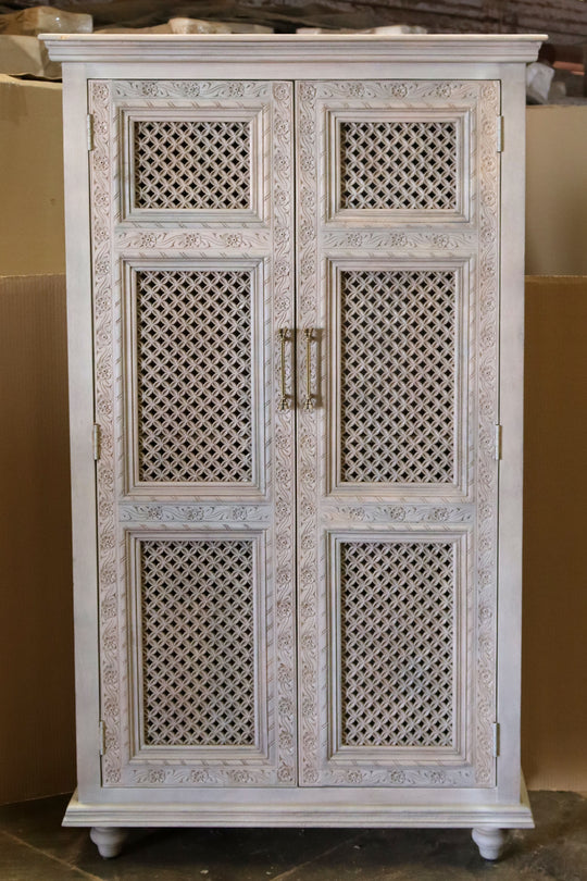 Rustic Mango Wood Armoire Cabinet