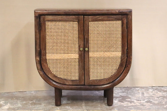 MCM Mango Wood & Rattan Sideboard