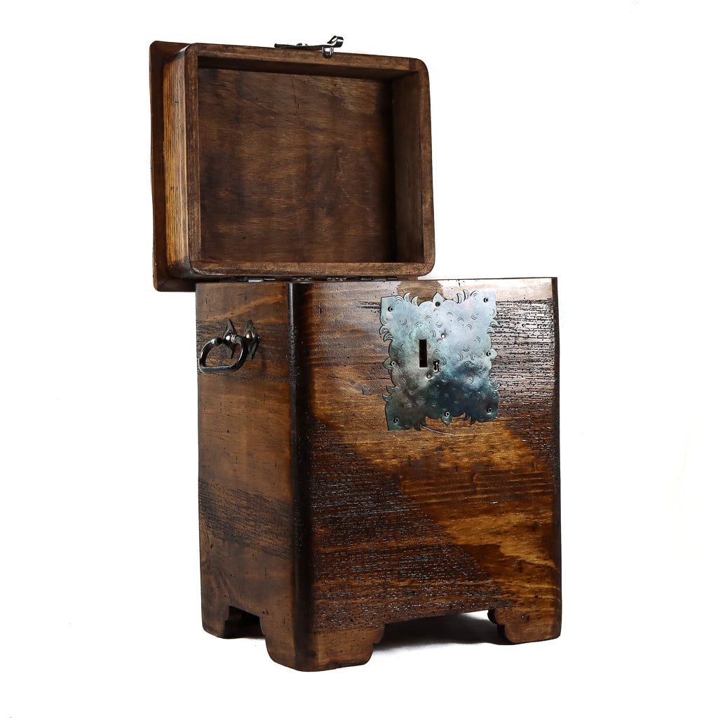 Locking Pine Wood Chest Cabinet