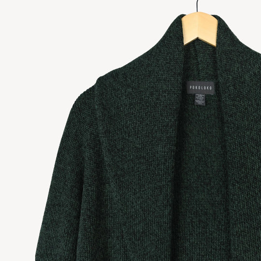 Mia Alpaca Sweater - Marled Green
