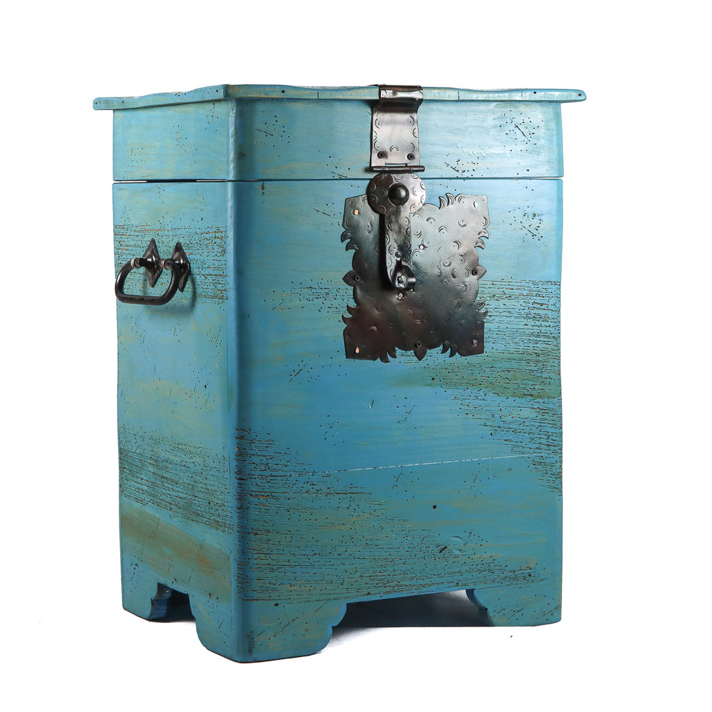 Locking Pine Wood Chest Cabinet