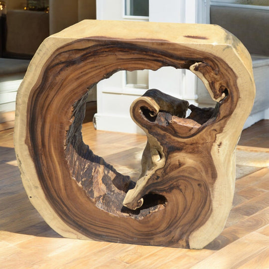 Large Sono Wood Open-Centre Console