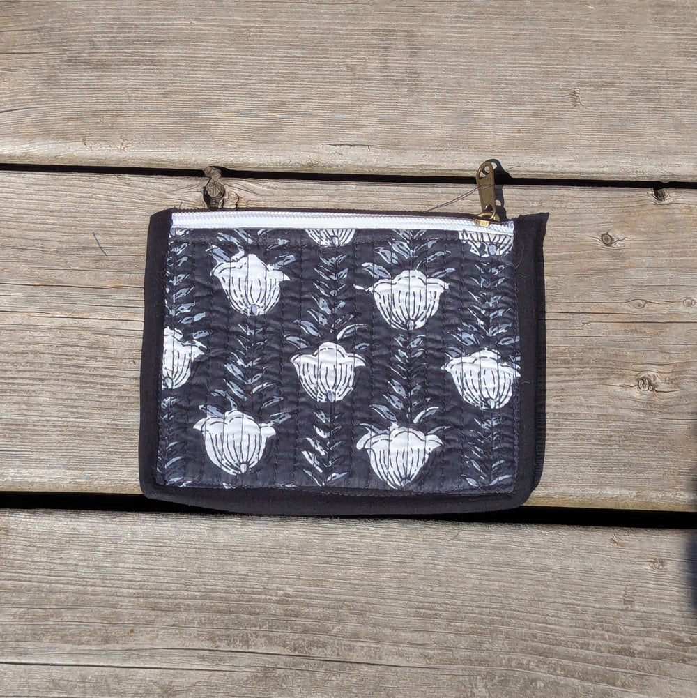 Quilted Cotton Zip Pouch