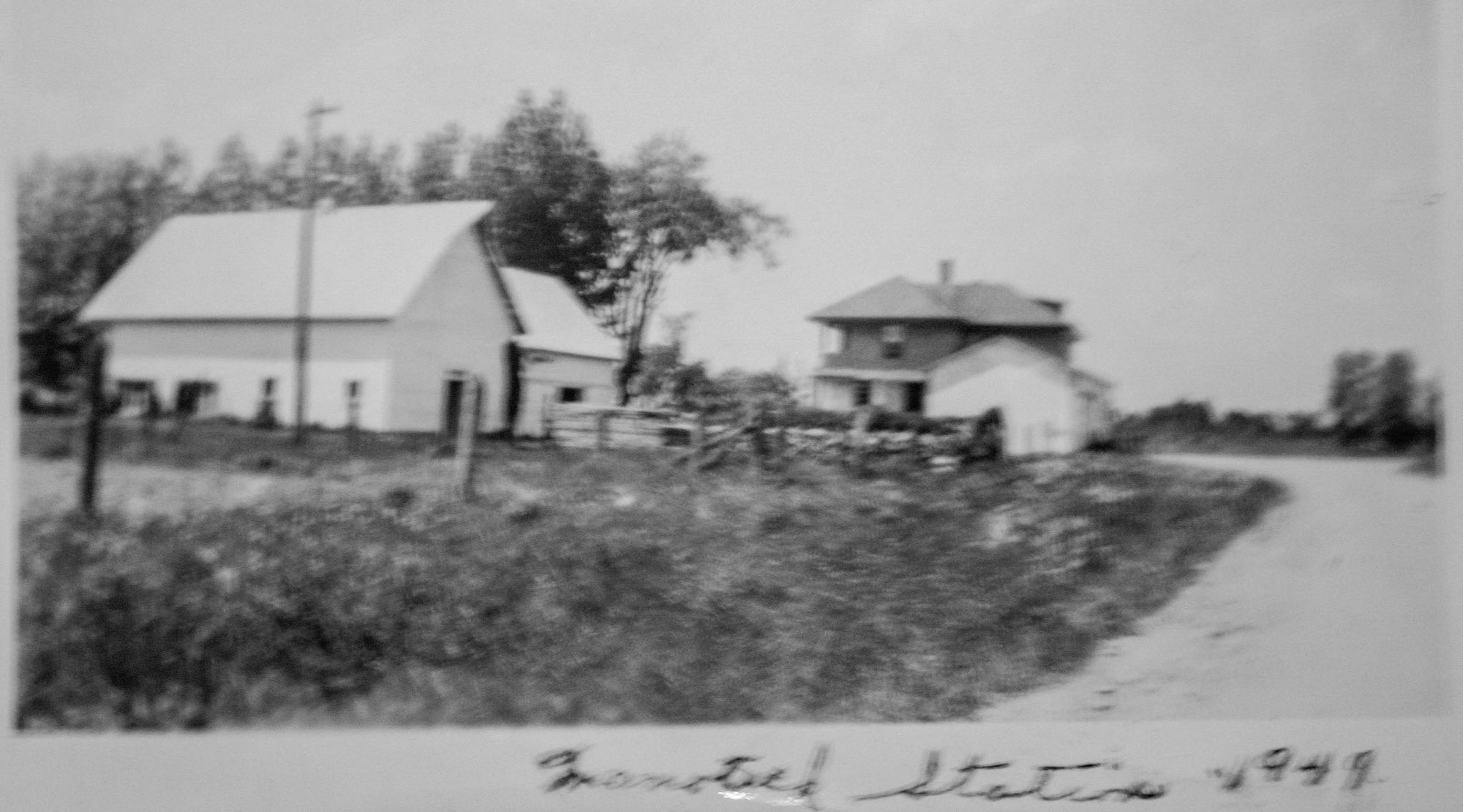 Photo of a barn in Manotick Station, Outside of Ottawa, Ontario Canada from 1949