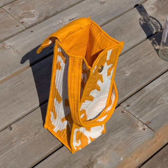 Quilted Cotton Bottle Bag
