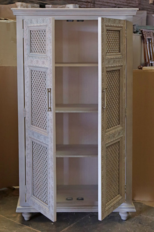 Rustic Mango Wood Armoire Cabinet