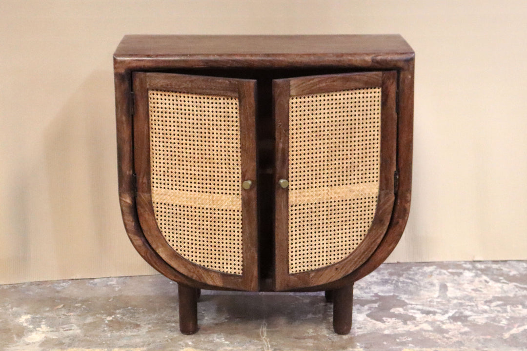 MCM Mango Wood & Rattan Sideboard