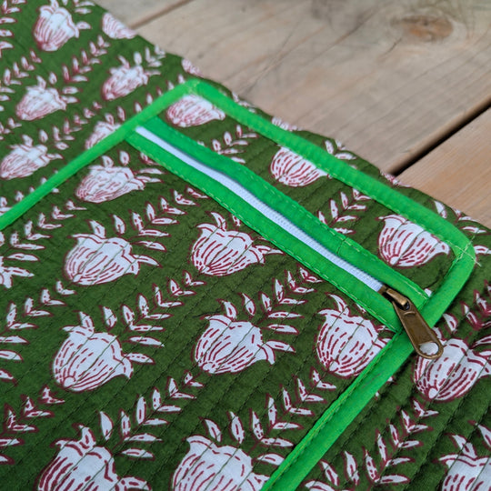 Quilted Cotton Yoga Mat Bag