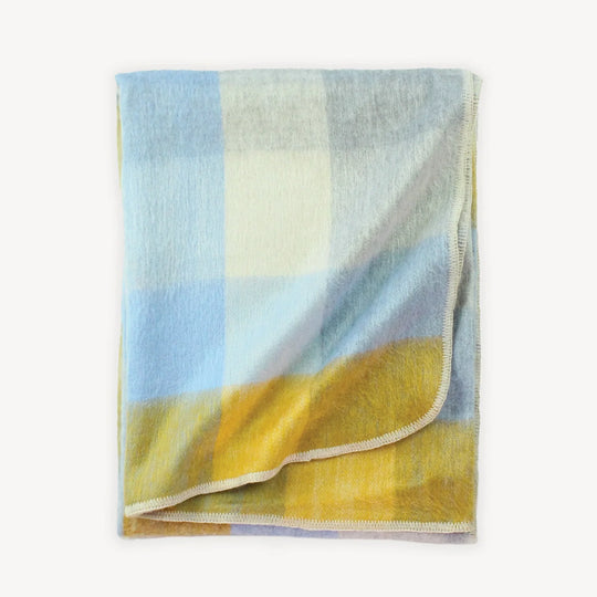 Large Check Alpaca Throw