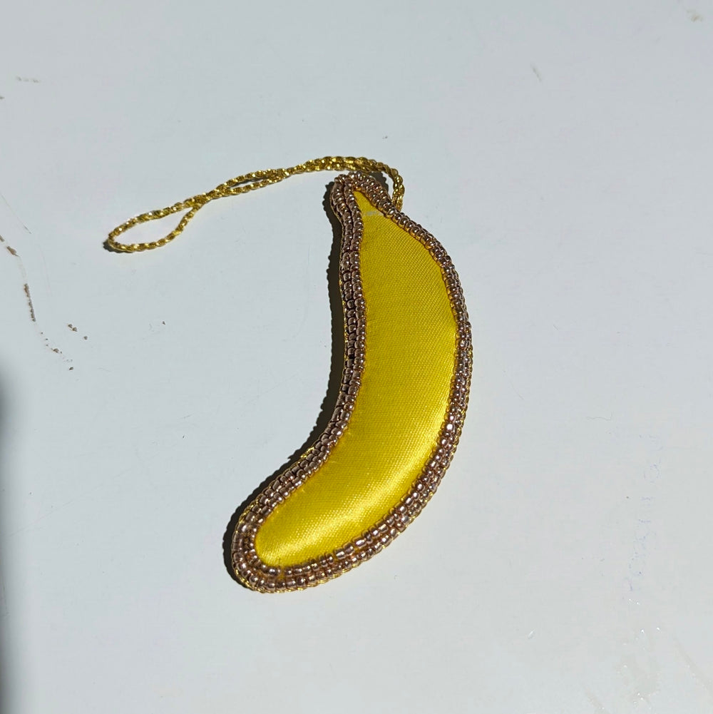Beaded Banana Ornament