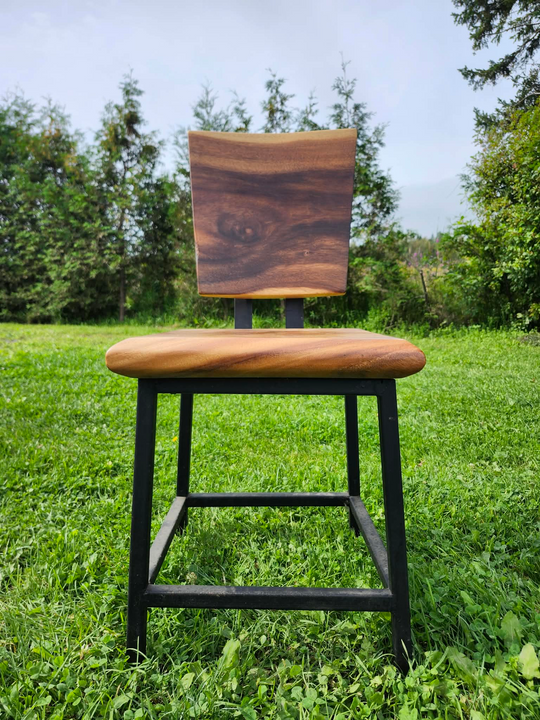 Sono Wood Chair with Iron Legs