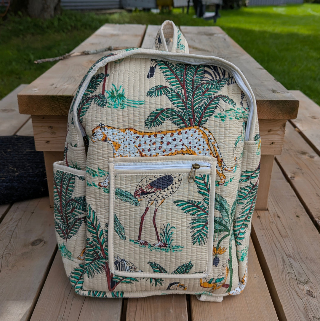 Quilted Cotton Backpack