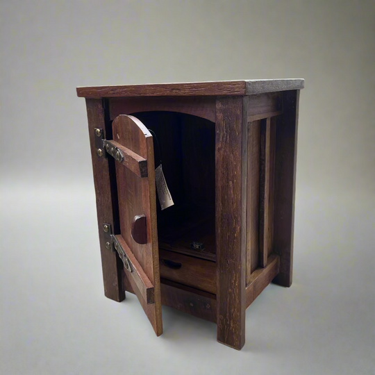Teak Cabinet with Door & Interior Drawer