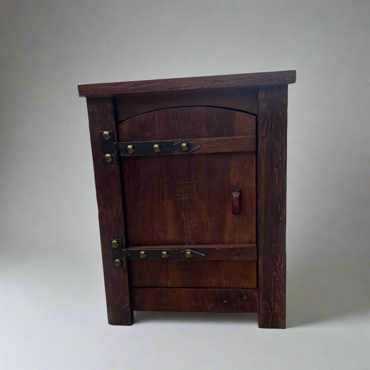 Teak Cabinet with Door & Interior Drawer