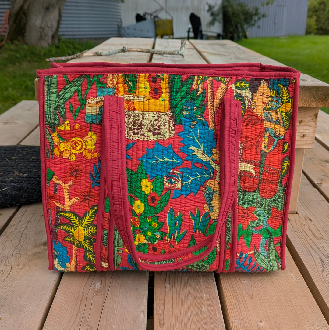 Quilted Cotton Tote Bag