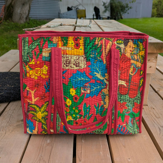 Quilted Cotton Tote Bag