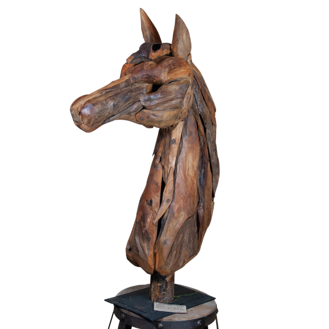 Large Horse Head  - On Iron Base