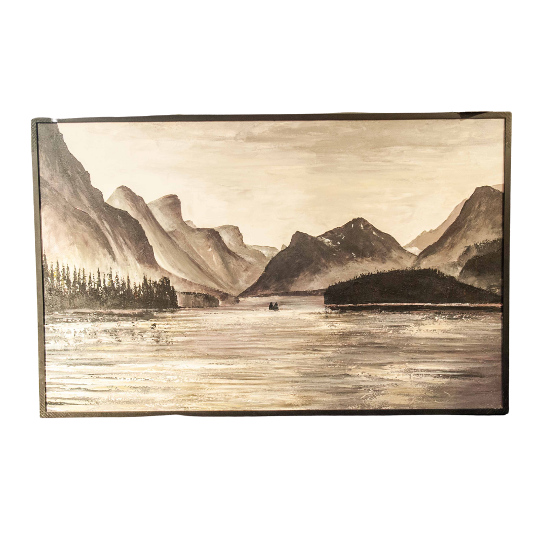 B&amp;W Mountain Lake - Encadré