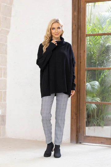 Pull texturé en tricot torsadé