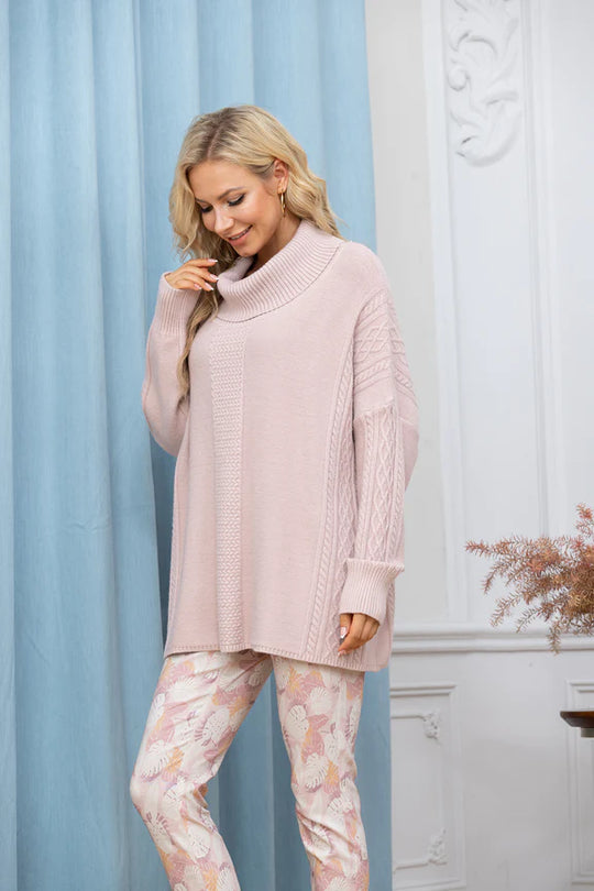 Pull texturé en tricot torsadé