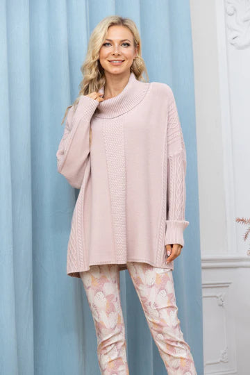 Pull texturé en tricot torsadé