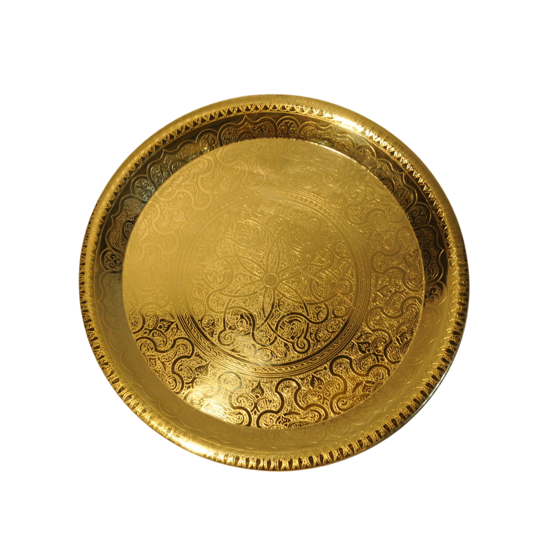 Egyptian Ornate Metal 35 CM Plate