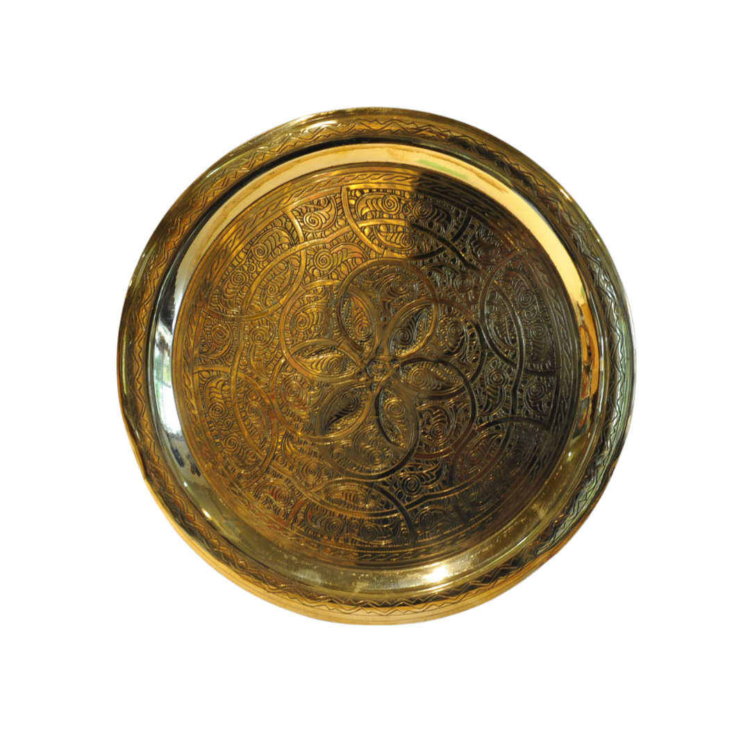 Egyptian Ornate Brass 40 CM Plate