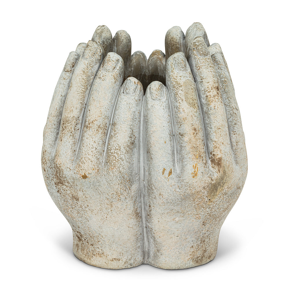 Cement Planter - Reaching Hands