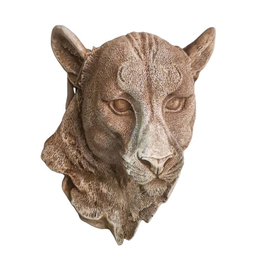 Tête de lionne mexicaine en résine