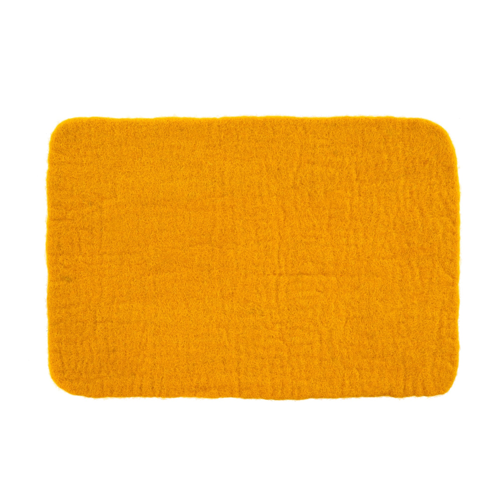 Nepalese Felt Rectangle Placemat - Yellow