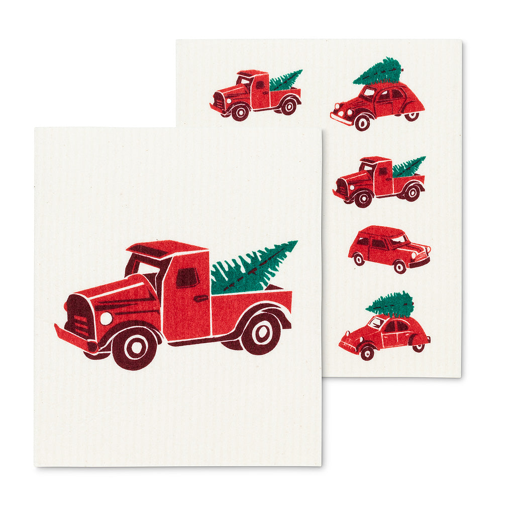 Swedish Dishcloth - Set of 2 - Trucks & Trees