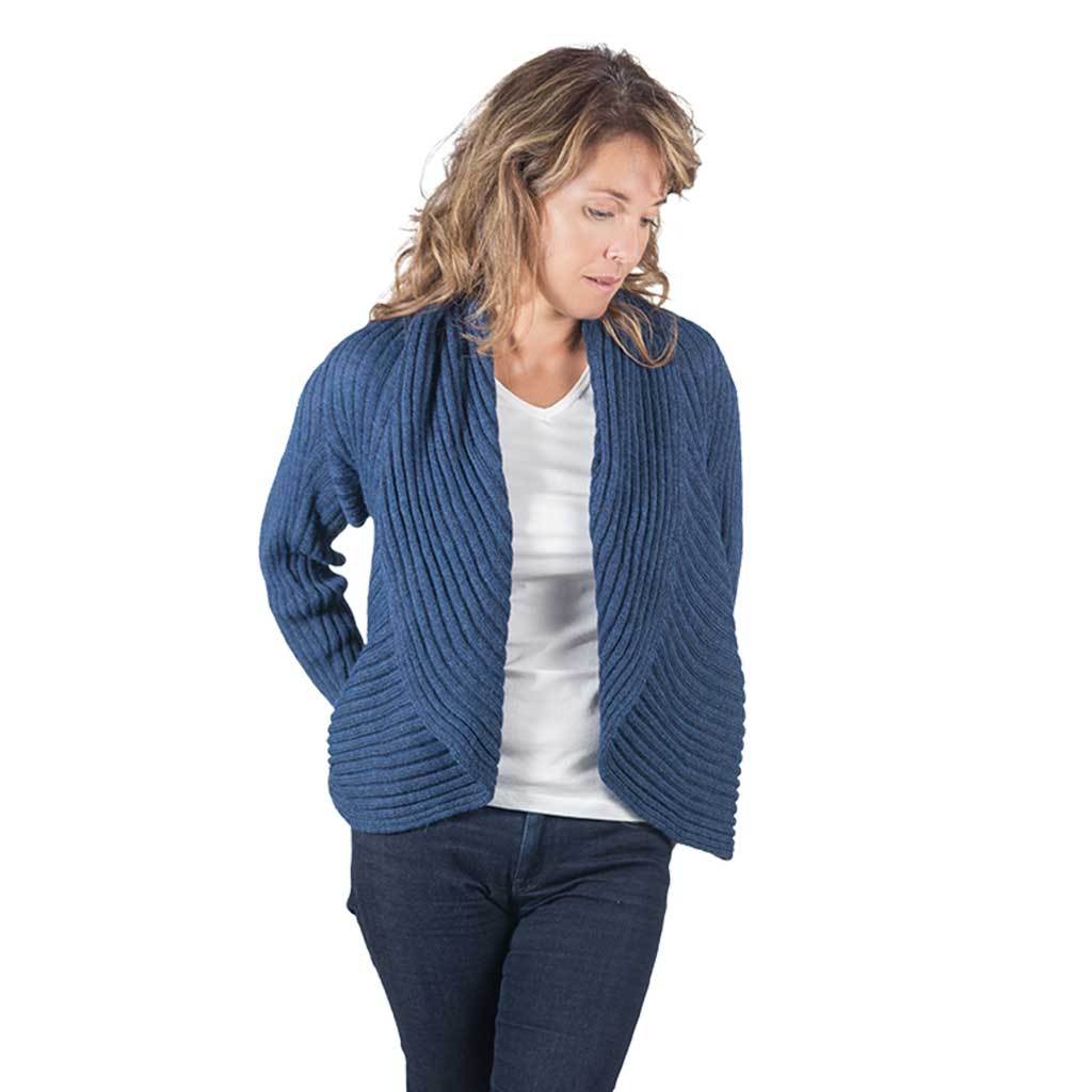 Pull Alpaga Curve - Bleu