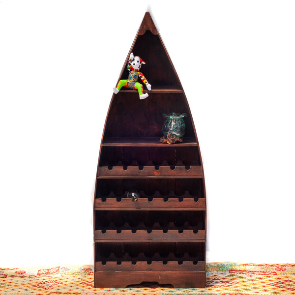 Wine Rack Boat One World Bazaar