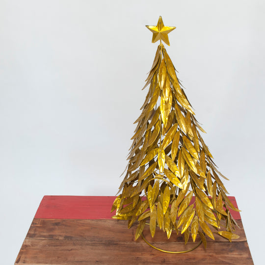 Arbre de Noël feuille d'or