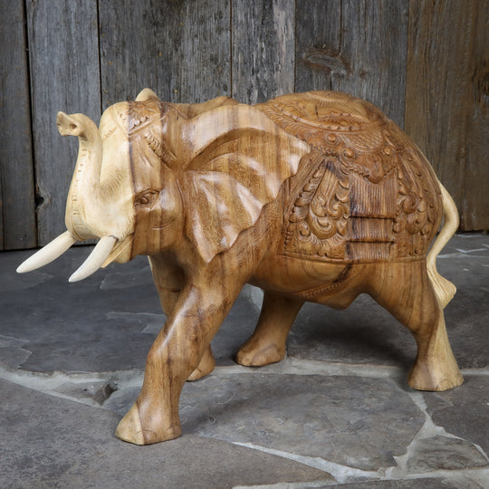 Suar Standing Ornate Elephant - Large